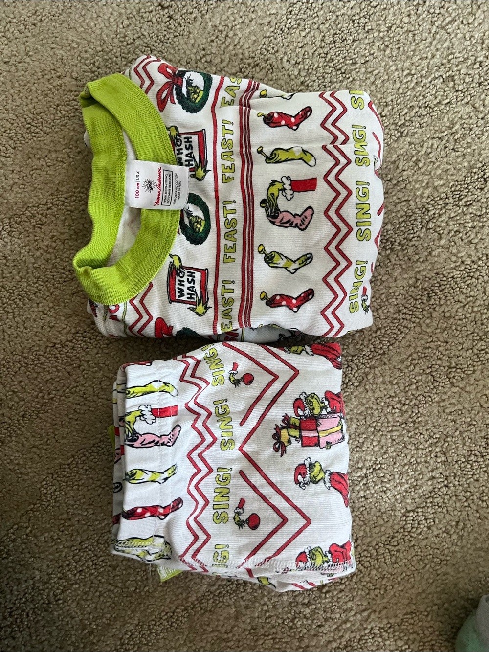 Hanna Anderson Grinch Christmas Pajama Set
